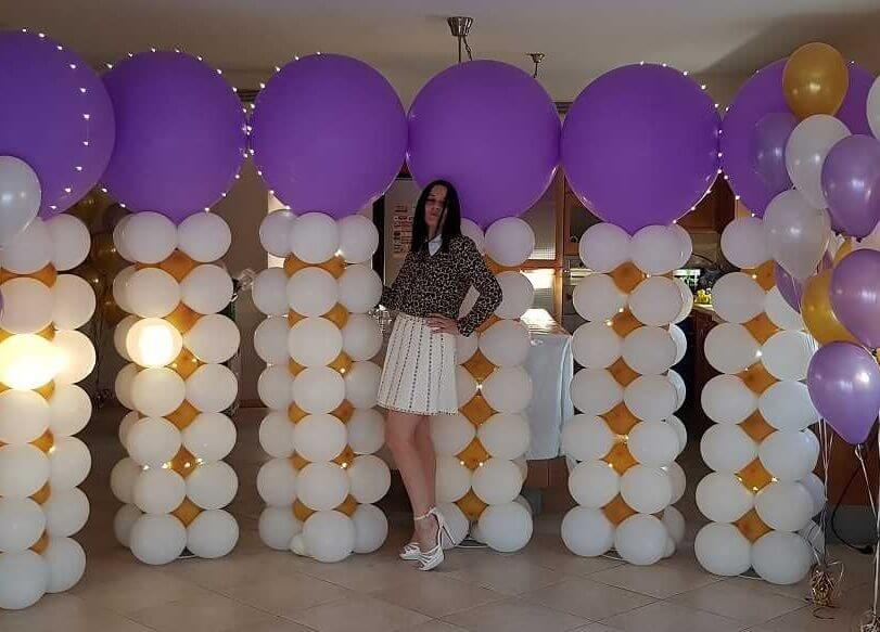 עמוד בלונים ליום הולדת