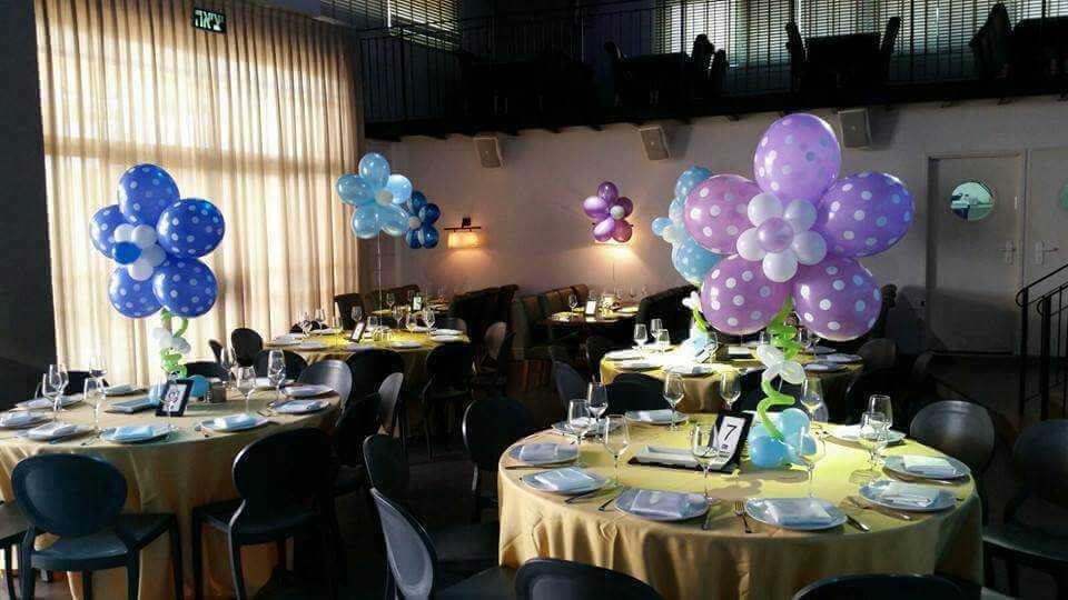 קישוטי בלונים לשולחנות