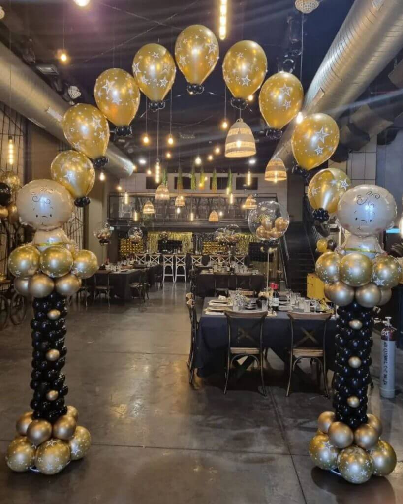 קשת בלונים זהב לברית