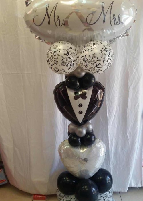 בלונים לחתונה בצורת חליפה