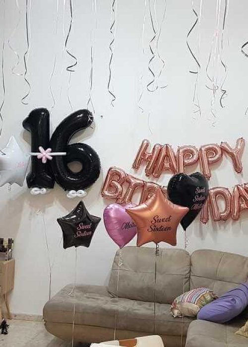 סידור בלונים עם גיל 16