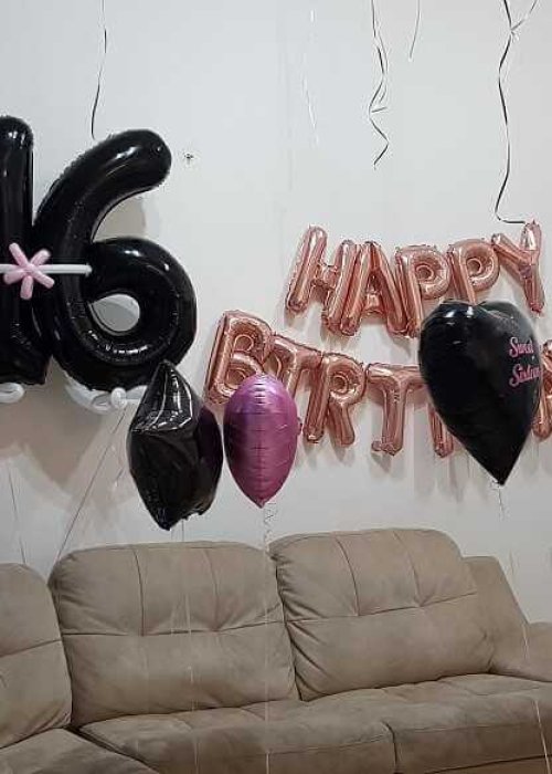 סידור בלונים עם גיל 16