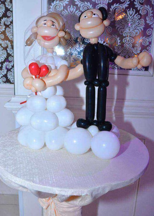 בלונים לחתונה חתן כלה