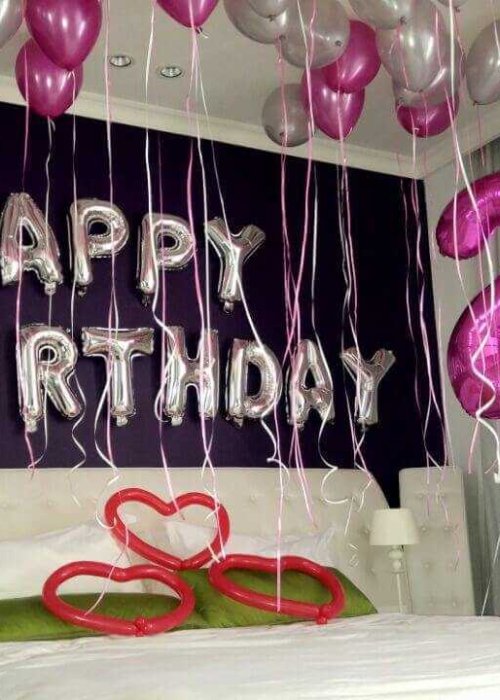 עיצוב בלונים יום הולדת שמח