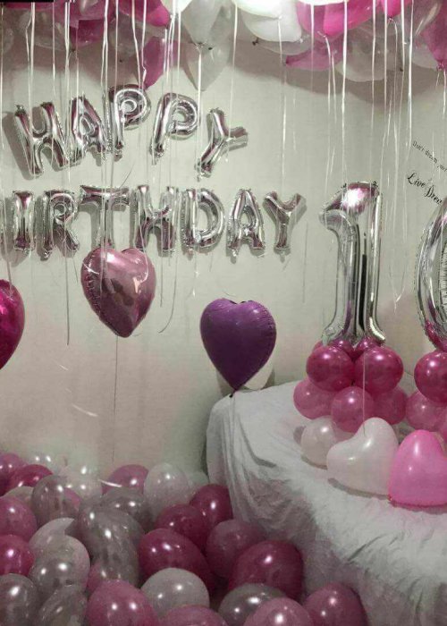 סידורי בלונים יום הולדת 16