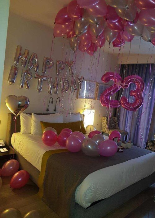 סידור בלונים ליום הולדת 23