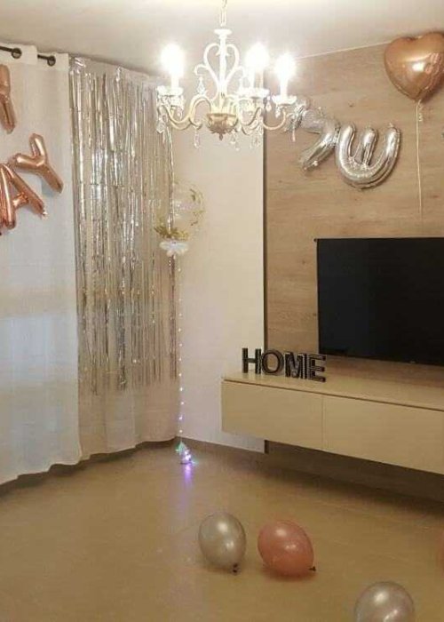 בלונים מעוצבים בסלון