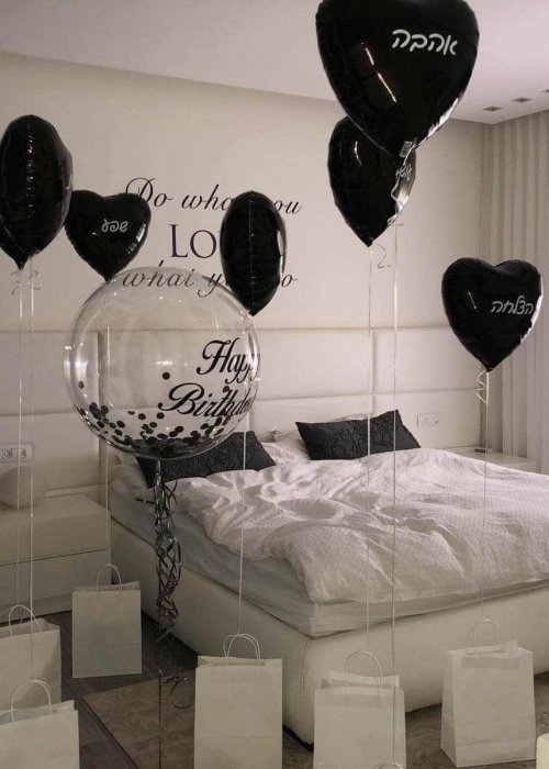 סידור חדר בלונים