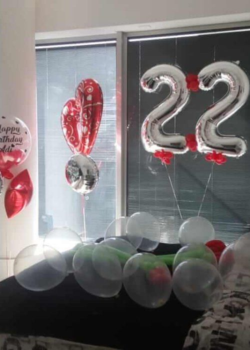 בלונים מעוצבים ליום הולדת 22