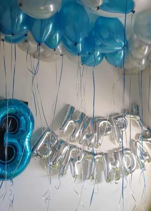 סידור חדר בלונים לגבר