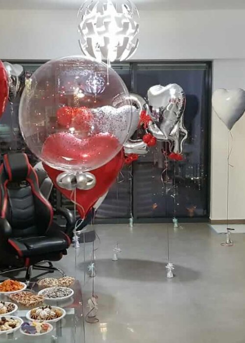 עיצובי בלונים בסלון