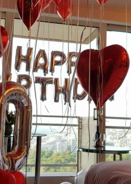 בלוני לב ליום הולדת