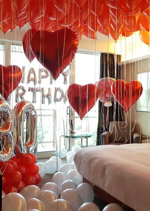 בלוני לב ליום הולדת 30