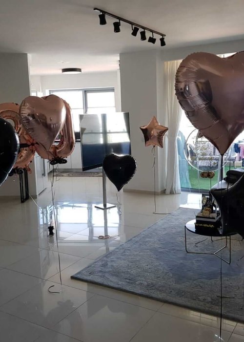 בלונים מעוצבים בצורת לב