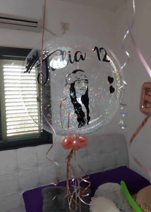 בלון כדור פורח עם הקדשה ליום הולדת 12