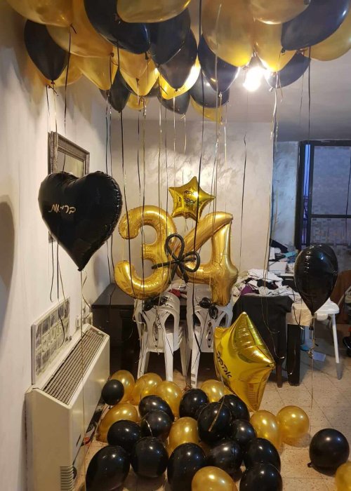 סידור בלונים לגבר ליום הולדת 34