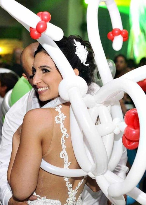 קישוטים מבלונים לכלה