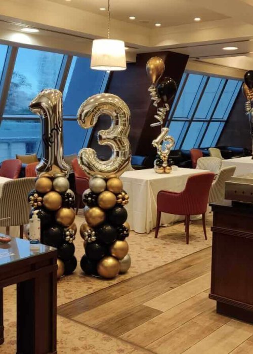 בלונים ספרה 13 לעלייה לתורה