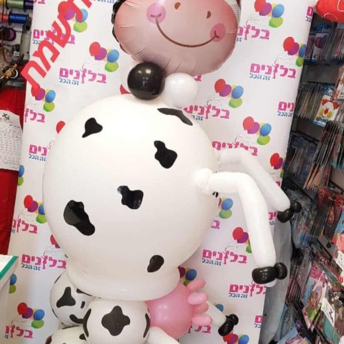 בלונים לחג שבועות בעיצוב פרה