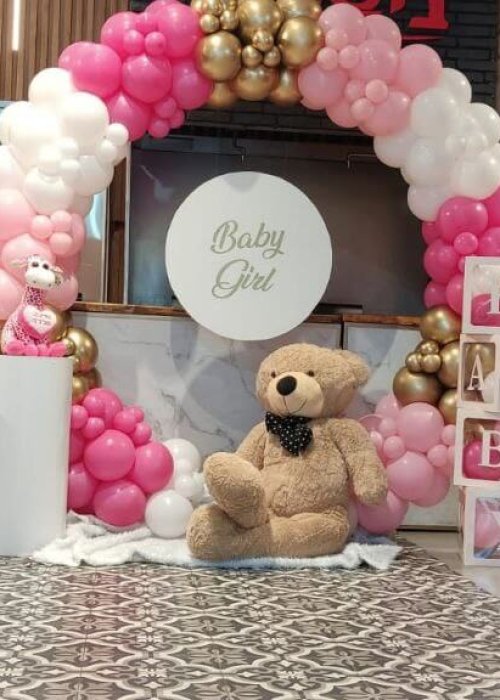 קשת בלונים עם דובי לבריתה