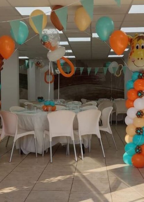 סידור בלונים לברית קשת אריה