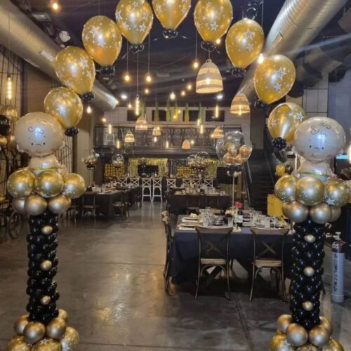 קשת בלונים זהב לברית