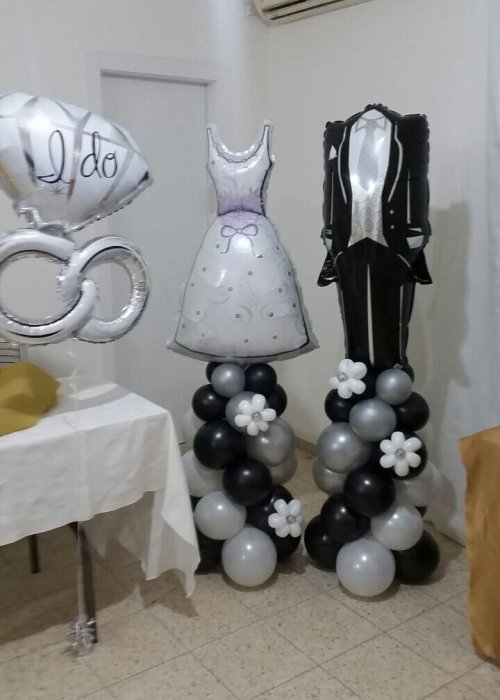 סידור בלונים חתן כלה