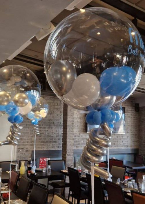 בלון שקוף ענק קישוט לשולחנות אירוע ברית