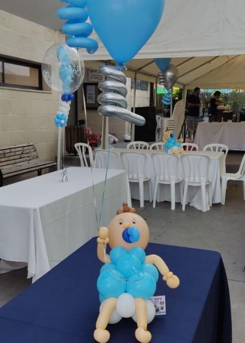 בלונים בצורת תינוק עם מוצץ