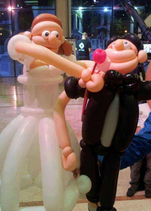 בלונים בצורת חתן וכלה