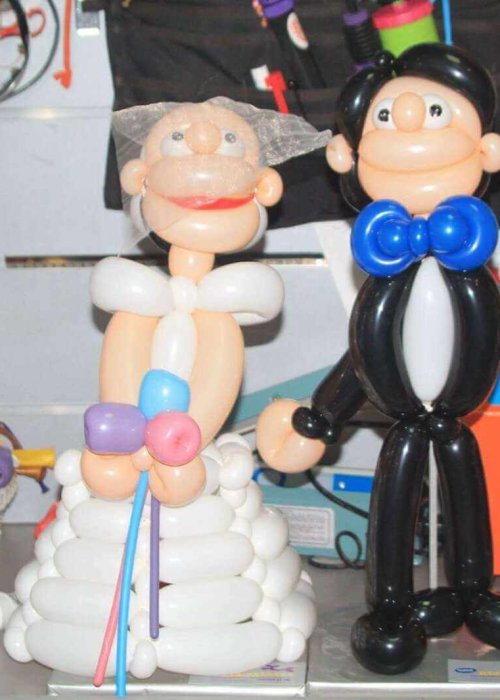 בלונים בצורת חתן כלה